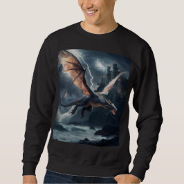 Drache über dem Schloss. Sweatshirt