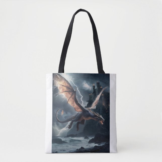 Drache über dem Schloss. Tasche (Vorderseite)