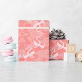 Drache über Rosa Geschenkpapier