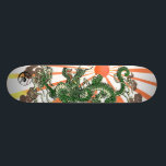 Drache und aufstrebende Sonne Skateboard<br><div class="desc">Green Dragon</div>