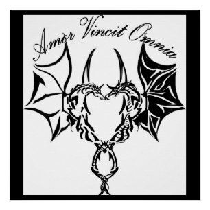Drache und Einhorn, Amor-Vince-Schlafmoster Poster