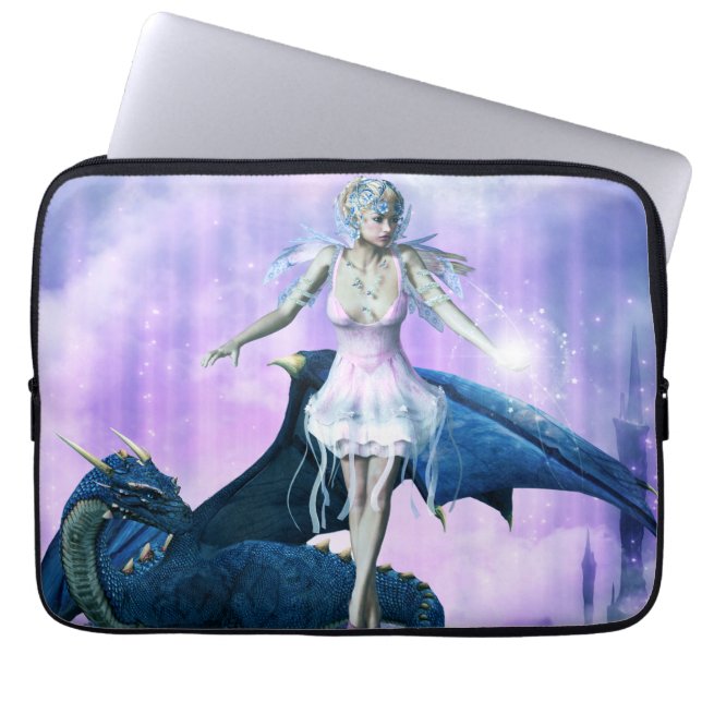 Drache und Fee Laptopschutzhülle (Vorderseite)