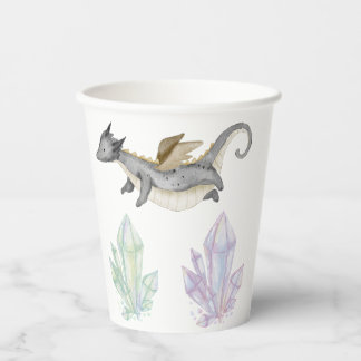 Drache und Kristall Pappbecher