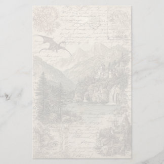 Drache und mittelalterlich inspiriertes Design A5  Briefpapier