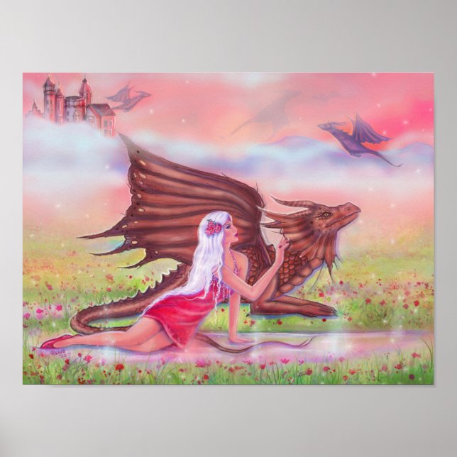 Drache und Prinzessin "Poppy and Polly" von Renee Poster (Vorne)