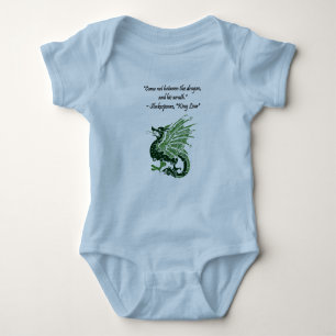 Drache und sein Zornshakespeare-König Lear Cartoo Baby Strampler