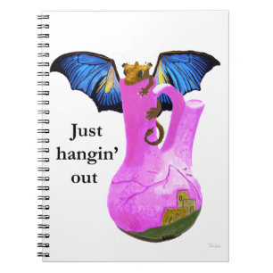 Drache und Vase Notizblock