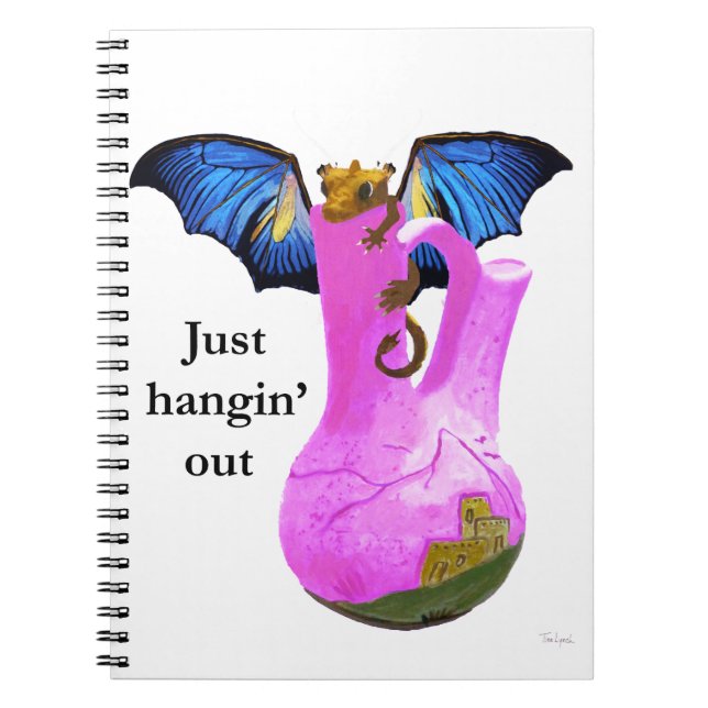 Drache und Vase Notizblock (Vorderseite)