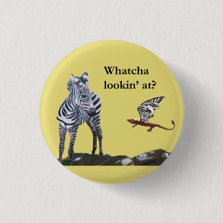 Drache und Zebra Button