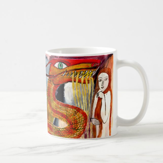 Drache-Utopie-Kaffee-Tasse Kaffeetasse (Rechts)