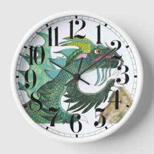 Drache Veractus und Leslie der Inchworm Uhr