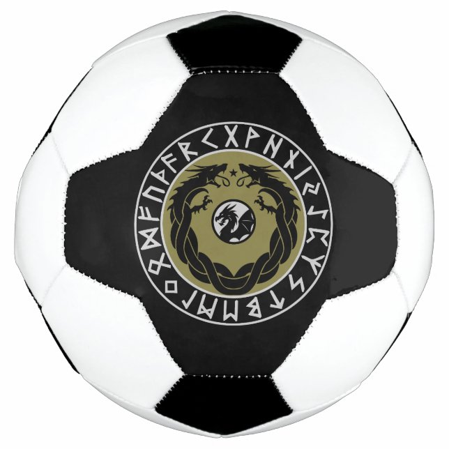 Drache Viking Rune Schutz Fußball (Vorderseite)