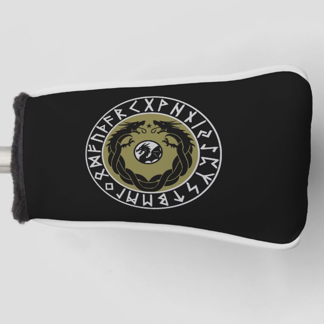 Drache Viking Rune Schutz Golf Headcover (Vorderseite)