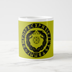 Drache Viking Rune Schutz Jumbo-Tasse