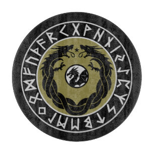 Drache Viking Rune Schutz Schneidebrett