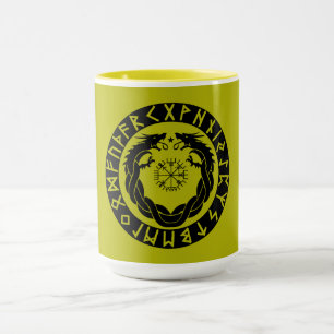 Drache Viking Rune Schutz Tasse