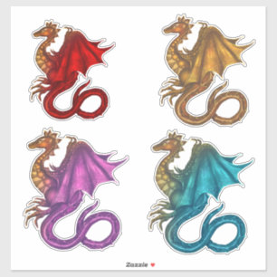 Drache-Vinylgewohnheits-Aufkleber Aufkleber