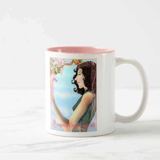 Drache-Wächter-Kohl-Tasse Zweifarbige Tasse (Rechts)