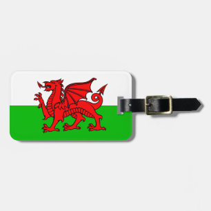 Drache-Wales-Flagge Walisers rote Gepäckanhänger