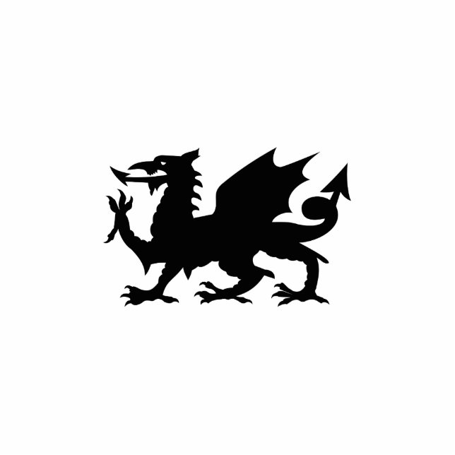 Drache-Wappenkunde-Skulptur Freistehende Fotoskulptur (Vorne)