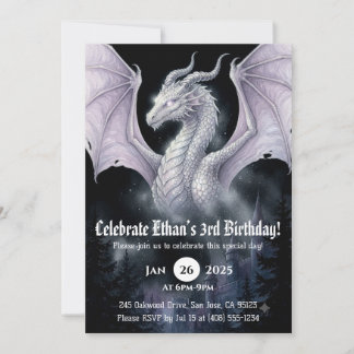 Drache Wasserfarbe Geburtstag Einladung