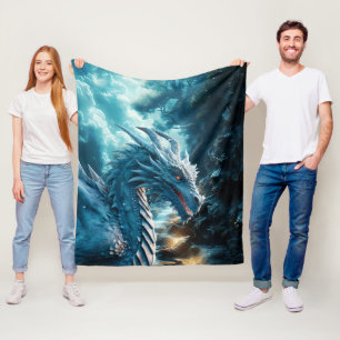 Drache Welt  Fleecedecke