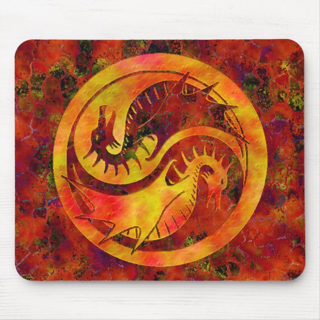 Drache Yin Yang Mousepad (Vorne)