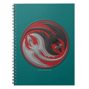 Drache Yin-Yang Notizblock