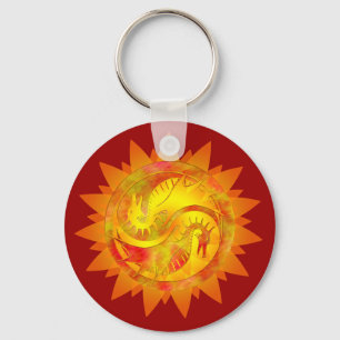 Drache Yin Yang Schlüsselanhänger