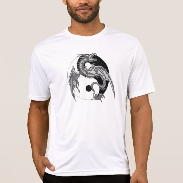 Drache Yin Yang T - Shirt (Vorderseite)
