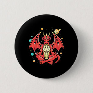 Drache Yoga-Pose Meditation Drache macht Yoga im W Button