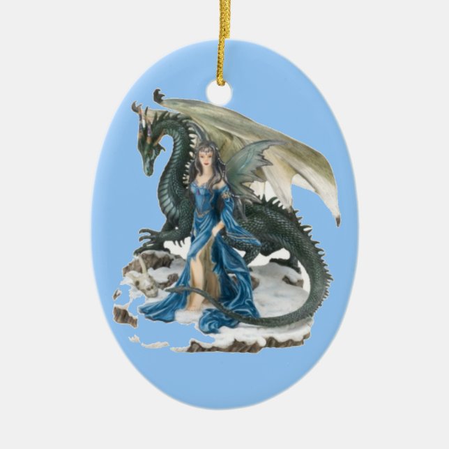 Drache zahmere 2 keramikornament (Vorne)