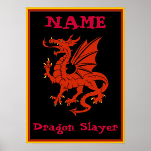 Drache-Zeichen, redigieren Text Poster