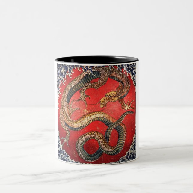 Drache Zweifarbige Tasse (Mittel)