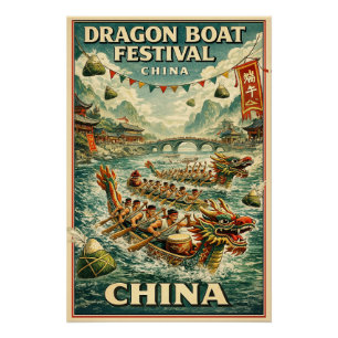 Drachebootfest (Duanwu-Fest) in China  Poster