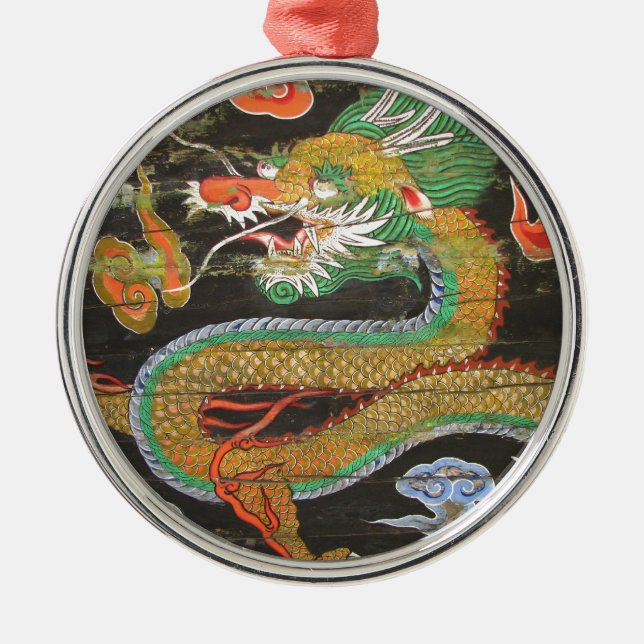 Drachemalerei auf der koreanischen Decke von Ornament Aus Metall (Vorne)