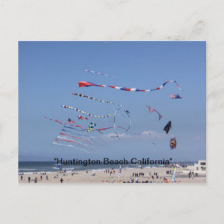 Drachen am Strand Postkarte