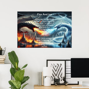 Drachen aus Feuer und Eis Poster