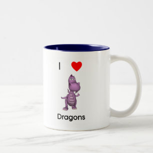 Drachen der Liebe I Zweifarbige Tasse