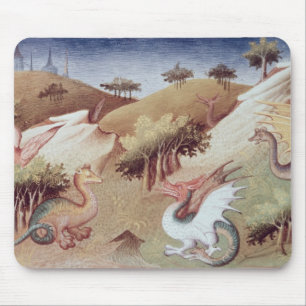 Drachen Frau-Fr 2810 f.55v und andere Tiere Mousepad