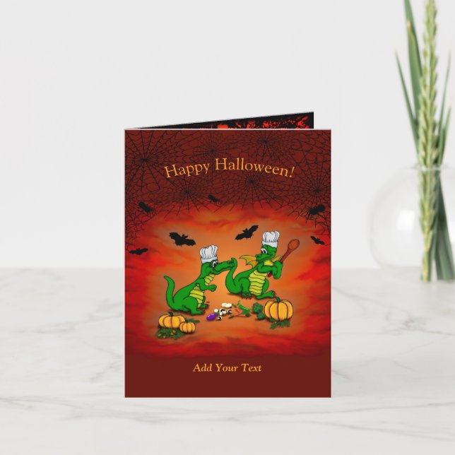 Drachen - Frohe Halloween! Heute werde ich kochen (Vorderseite)