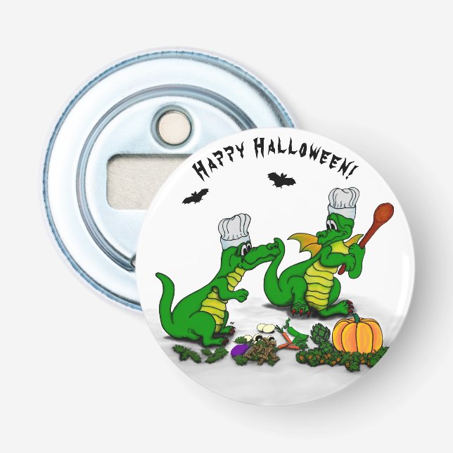 Drachen - Frohe Halloween! Heute werde ich kochen Flaschenöffner (Vorderseite)