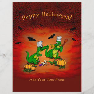 Drachen - Frohe Halloween! Heute werde ich kochen Flyer