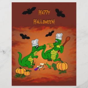 Drachen - Frohe Halloween! Heute werde ich kochen Flyer