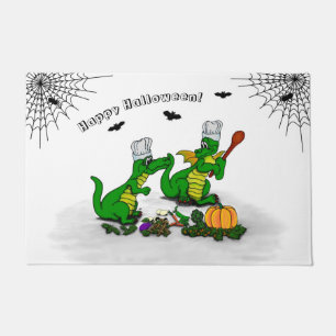 Drachen - Frohe Halloween! Heute werde ich kochen Fußmatte