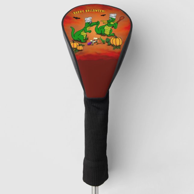 Drachen - Frohe Halloween! Heute werde ich kochen Golf Headcover (Vorderseite)