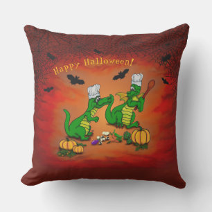 Drachen - Frohe Halloween! Heute werde ich kochen Kissen