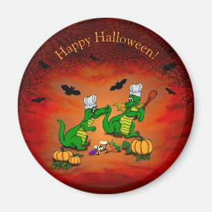 Drachen - Frohe Halloween! Heute werde ich kochen Magnet