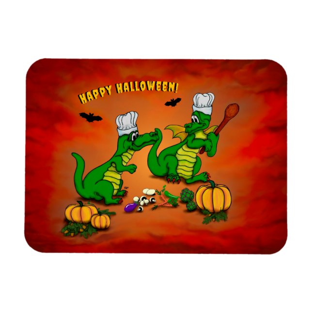 Drachen - Frohe Halloween! Heute werde ich kochen Magnet (Horizontal)