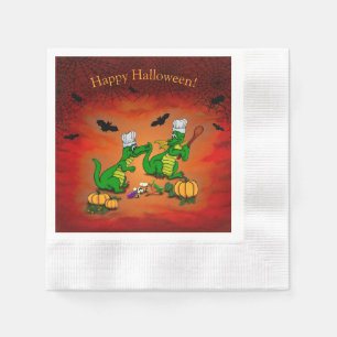Drachen - Frohe Halloween! Heute werde ich kochen Serviette